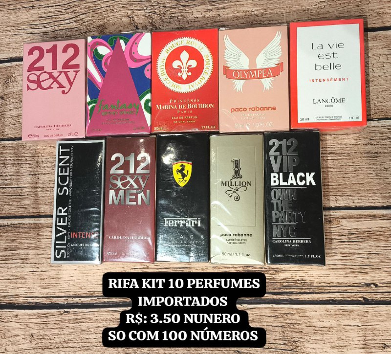 Kit 10 Perfumes Importados